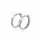 16mm ZINZI Sterling Silver Hoop Earrings White 16x2,5mm ZIO1683