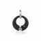 ZINZI Sterling Silver Round Pendant Black ZIH1016Z