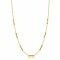 ZINZI gold plated silver link necklace with seven smooth bamboo shapes 40-45cm ZIC2577G
