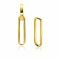 28mm ZINZI Gold Plated Sterling Silver Earrings Pendants Open Oval ZICH2416G (excl. hoop earrings)