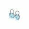 ZINZI Sterling Silver Earrings Pendants Round Blue ZICH1300B (excl. hoop earrings)