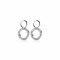 ZINZI Sterling Silver Earrings Pendants Open Circle White Zirconias ZICH1063 (excl. hoop earrings)