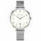 ZINZI Watch SOPHIE 38mm White Dial with Date Stainless Steel Case and Mesh Strap 14mm ZIW1406