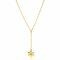 ZINZI Gold Plated Sterling Silver Y-Necklace with Flower Pendant Set with White Zirconias 40-45cm ZIC-BF80