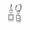 14mm ZINZI Sterling Silver Earrings Pendants Rectangular and Small Beads ZICH1976 (excl. hoop earrings)