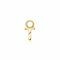 ZINZI Gold Plated Letter Earrings Pendant T price per piece ZICH2145T (excl. hoop earrings)