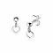 ZINZI Sterling Silver Stud Earrings Small Dangling Coin with Heart ZIO1650