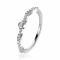 ZINZI Sterling Silver Ring Wavy White ZIR2014