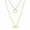 ZINZI Sterling Silver 2 in 1 Necklace 14K Yellow Gold Plated