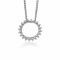 18mm ZINZI Sterling Silver Pendant Sun White ZIH1883