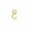 ZINZI Gold Plated Letter Earrings Pendant C price per piece ZICH2145C (excl. hoop earrings)