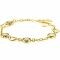 ZINZI Gold Plated Sterling Silver Fantasy Bracelet with Round Settings with Champagne, Brown en Green Color Stones 17-20cm ZIA-BF91