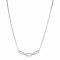 ZINZI Sterling Silver Necklace 45cm with 3 Oval Chains Set with White Zirconias ZIC2398