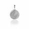 Zinzi zilveren ronde hanger wit ZIH998 