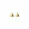 6mm ZINZI Gold Plated Sterling Silver Stud Earrings Shiny Triangle ZIO1375G