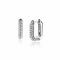 16mm ZINZI Sterling Silver Hoop Earrings Octagon White Zirconias width 3mm ZIO2495Z