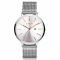 ZINZI Retro Watch Silver and Rose Gold Colored Dial Silver Colored Stainless Steel Case and Mesh Strap 38mm  ZIW412M