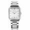 ZINZI Square Roman Watch 32mm White Mother-of-Pearl Dial Silver Colored Square Case and Chain Strap ZIW821S