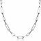 ZINZI Sterling Silver Necklace Oval ''Closed Forever'' Chains width 6mm 45cm ZIC1990