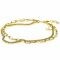 ZINZI zilveren multi-look armband in 14K geel verguld met gourmet en paperclip schakels ZIA1988G