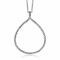 40mm ZINZI Sterling Silver Pendant Large Drop Shape Twist Design ZIH2046