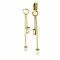 ZINZI Sterling Silver Ear Pendants 14K Yellow Gold Plated White