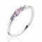 ZINZI Sterling Silver Ring Oval Zirconias in Pink and Lilac ZIR2498