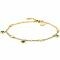 ZINZI Sterling Silver Bracelet 14K Yellow Gold Plated Fantasy Whiteh Round Charms