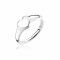 ZINZI Sterling Silver Signet Ring Monogram Heart Smooth Shiny ZIR1666
