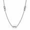 ZINZI Sterling Silver Rolo Chain Necklace with Drop Chains 43cm ZIC2107
