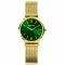 ZINZI Retro Mini Watch Green Dial Gold Colored Case and Stainless Steel Mesh Band 24mm  ZIW1835