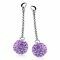 ZINZI Sterling Silver Stud Earrings Purple ZIO569P