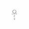 ZINZI Sterling Silver Letter Earrings Pendant T price per piece ZICH2144T (excl. hoop earrings)