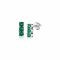 ZINZI Sterling Silver Ear Studs 8mm Green
