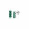 8mm ZINZI Sterling Silver Stud Earrings Bar Green ZIO2127G