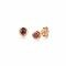 4mm ZINZI Rose Gold Plated Sterling Silver Stud Earrings Round Red Color Stone ZIO1177RR