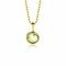 AUGUST Pendant 8mm Gold Plated Birthstone Green Peridot Zirconia (excl. necklace)