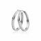 28mm ZINZI Sterling Silver Hoop Earrings White Zirconias width 3mm ZIO193Z