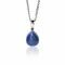 ZINZI zilveren hanger blauw peervorm 20mm ZIH1934B