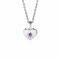 FEBRUARY Pendant 12mm Sterling Silver Heart Birthstone Purple Amethyst Zirconia (excl. necklace)