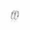 20mm ZINZI Sterling Silver Hoop Earrings White Zirconias width 3mm ZIO190Z