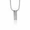 15mm ZINZI Sterling Silver Long Pendant White Zirconia ZIH2126 (excl. necklace)