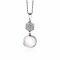 33mm ZINZI Sterling Silver Pendant Round Mother-of-Pearl Hexagon White Zirconias ZIH2011