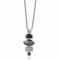 ZINZI zilveren schakelcollier met hanger grijs zwarte kleurstenen en witte zirconia's 42-45cm ZIC1944