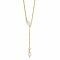 ZINZI Sterling Silver Y-Necklace 14K Yellow Gold Plated 45cm Whiteh Pearls