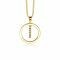 ZINZI zilveren hanger geel verguld open rond staafje wit 18mm ZIH1852G