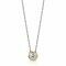 ZINZI zilveren ketting met hanger geelverguld rond wit 40-45cm ZIC1775G
