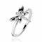 ZINZI Sterling Silver Ring Dragonfly White 12mm ZIR1887