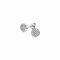 6mm ZINZI Sterling Silver Stud Earrings Round White ZIO1376Z