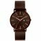 ZINZI Retro Watch Brown and Rose Gold Colored Dial Brown Stainless Steel Case and Mesh Strap 38mm  ZIW415M